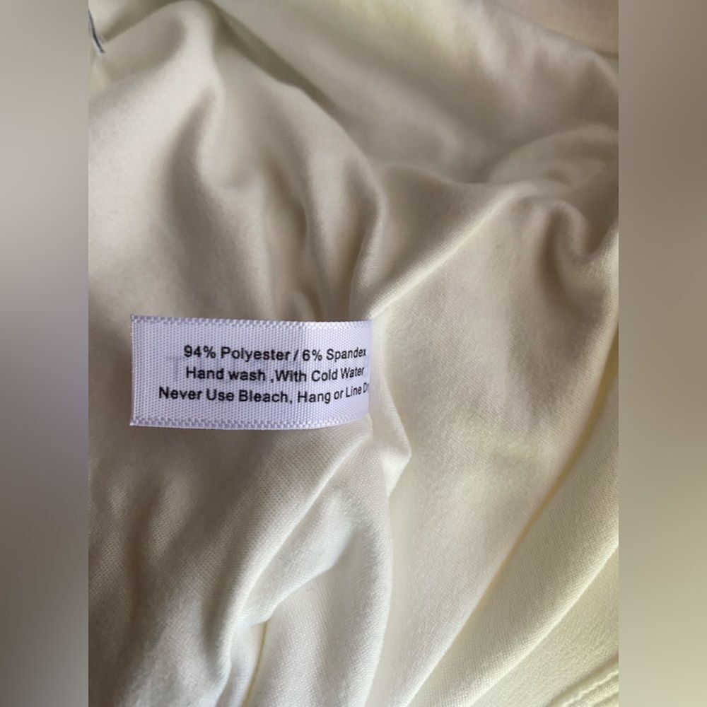 Bumpsuit The Biker Short  Maternity Size Large Ivory White NEW - Picture 12 of 12